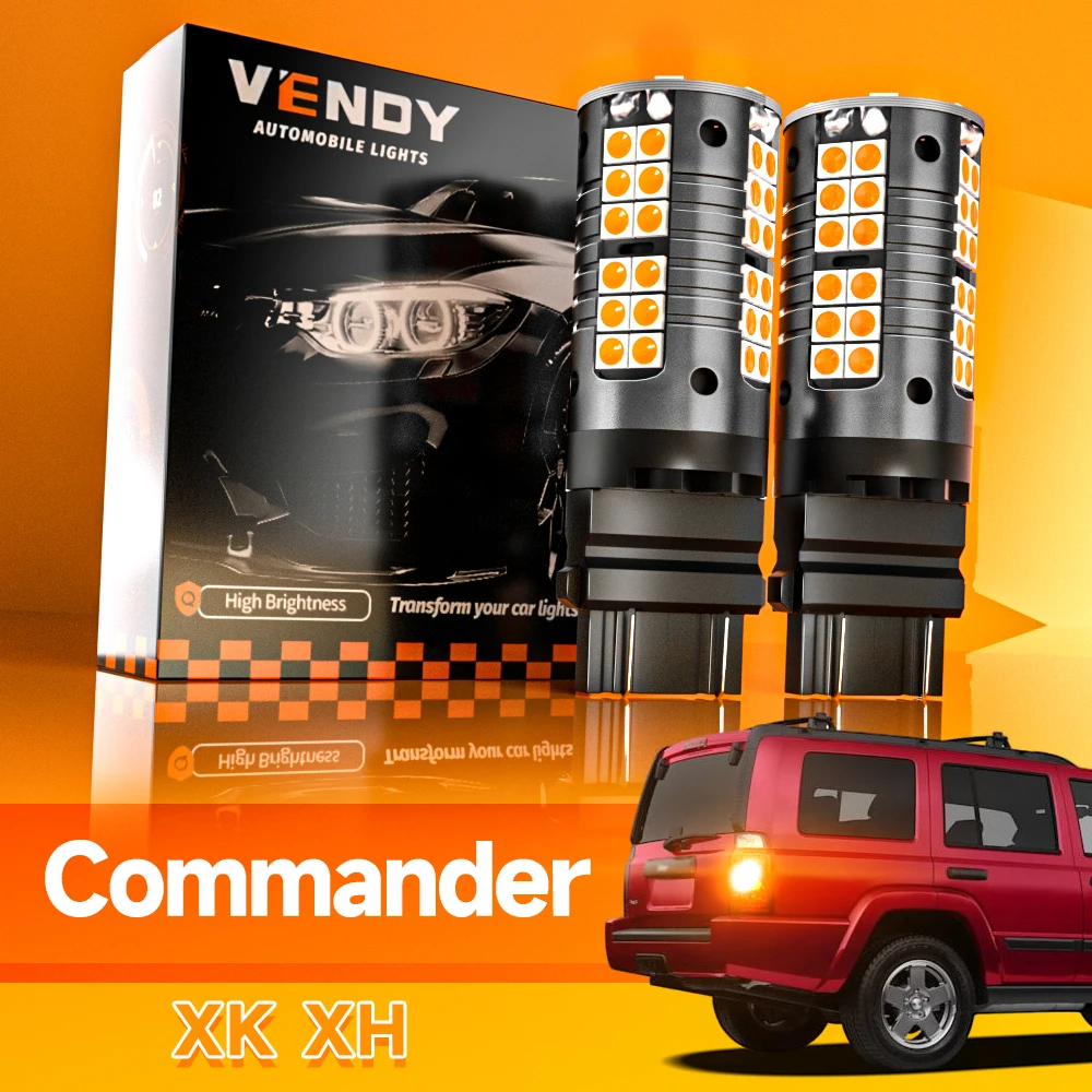 

2 шт. для Jeep Commander XK XH 2005-2010 светодиодный задний указатель поворота, поворотный фонарь 2006 2007 2008 2009, аксессуары Canbus
