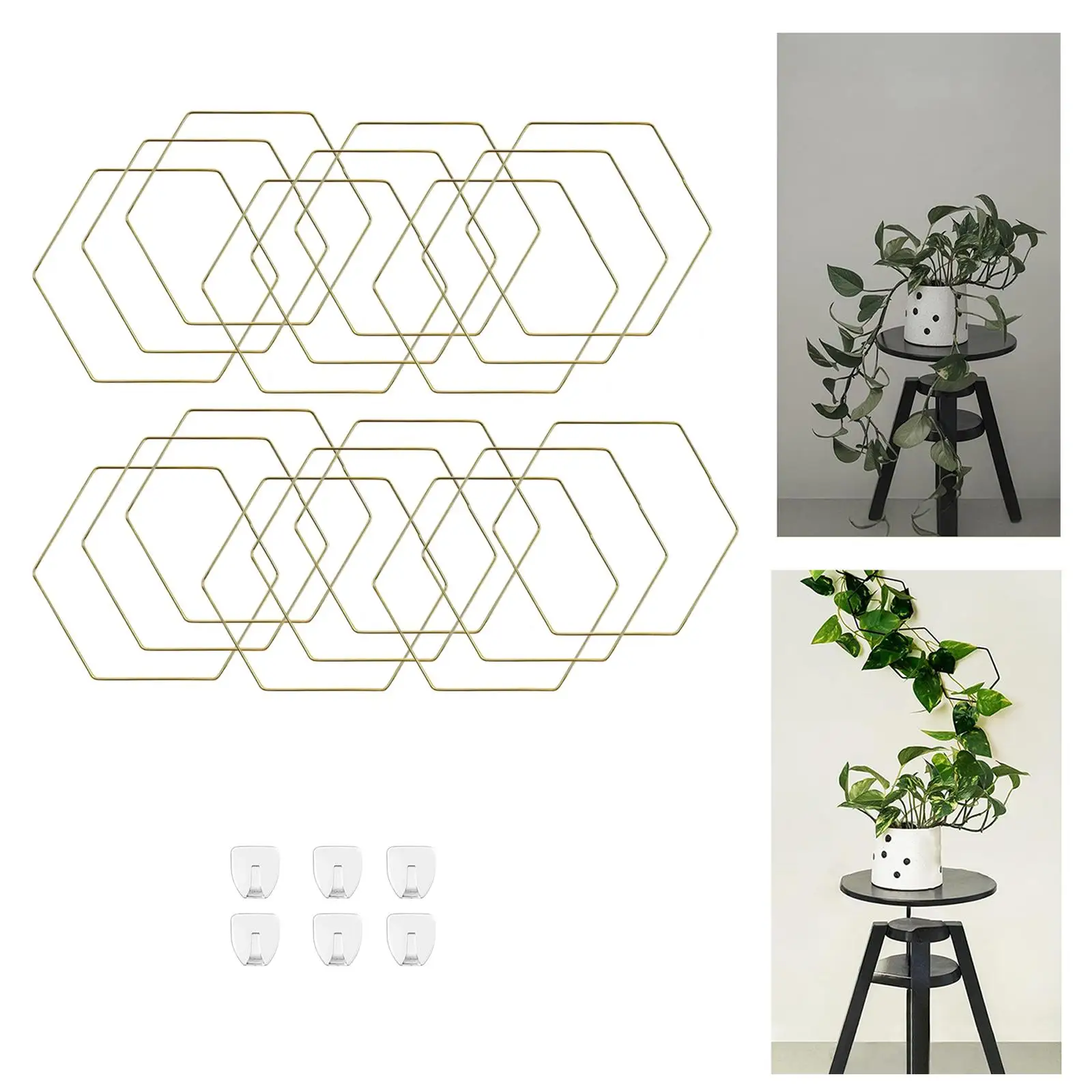 18 Pieces Chain Trellis for Climbing Plants Indoor & Outdoor Metal Plant Trellis Houseplant Accessories DIY Garden Wall Trellis