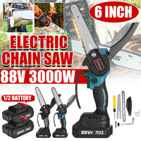 6 inch Handheld Electric Saw Rechargeable Chainsaw Mini Pruning Saw Cordless Chain Garden Woodworking Power Tool Li-ion Battery