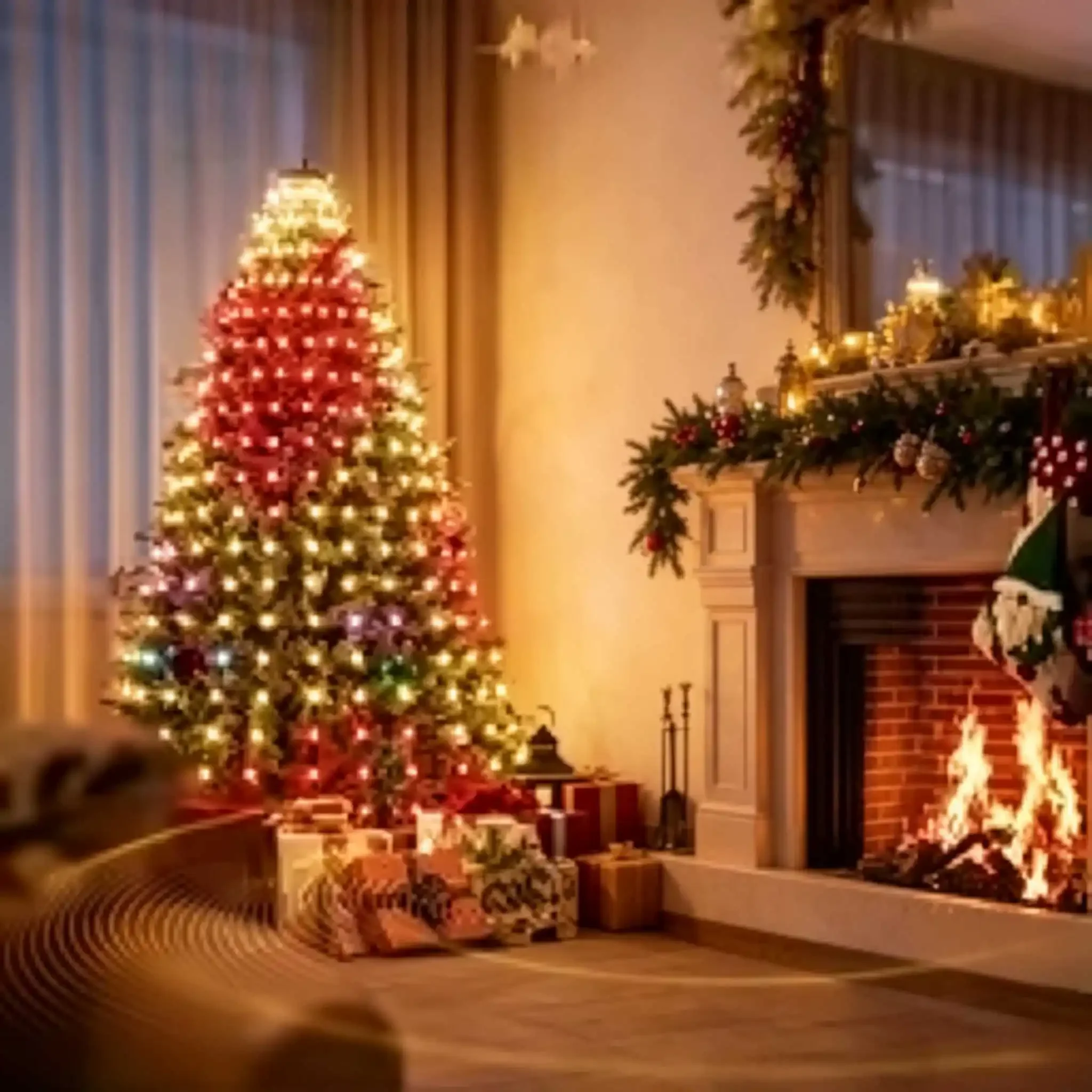 Christmas Tree Lights, 400LED Smart Fairy String Lights with Top-Star Decor, Addressable Xmas Lights for Indoor Outdoor