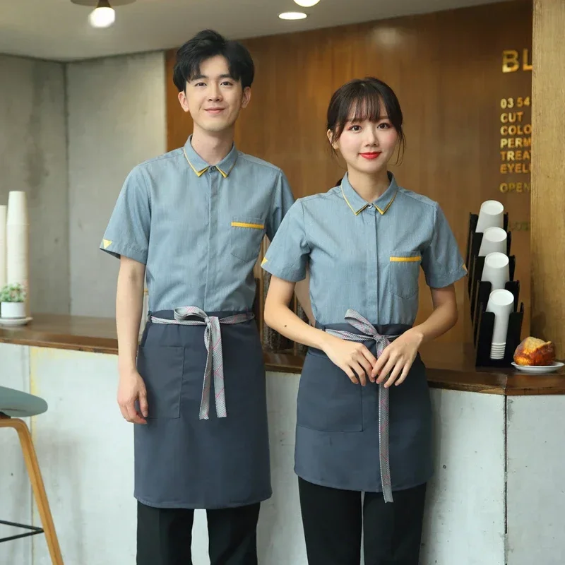 bakery-waitress-uniform-breathable-chef-shirt-western-restaurant-waiter-uniform-summer-hotel-food-service-kitchen-work-wear