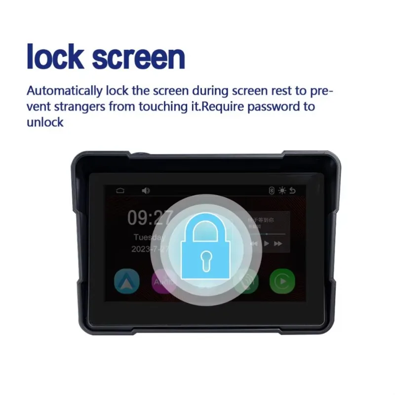 Motorcycle  Portable Dual Camera 1080p Touch Screen GPS Carplay & Android