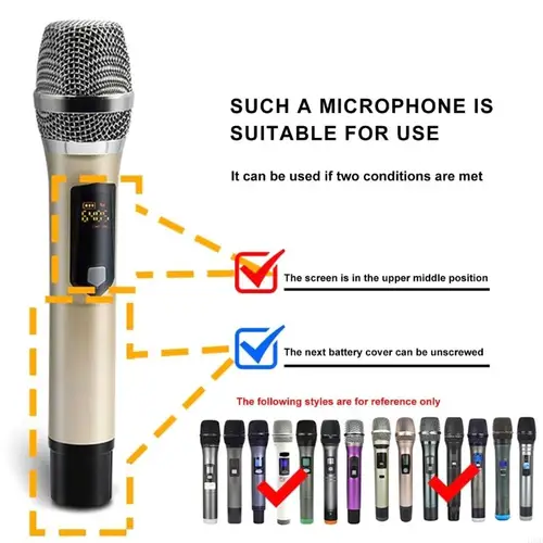 Imagen 2 del producto Funda de mango de micrófonos inalámbricos, cubierta de mango de goma para cantantes KTV, cubierta protectora anticaídas de goma