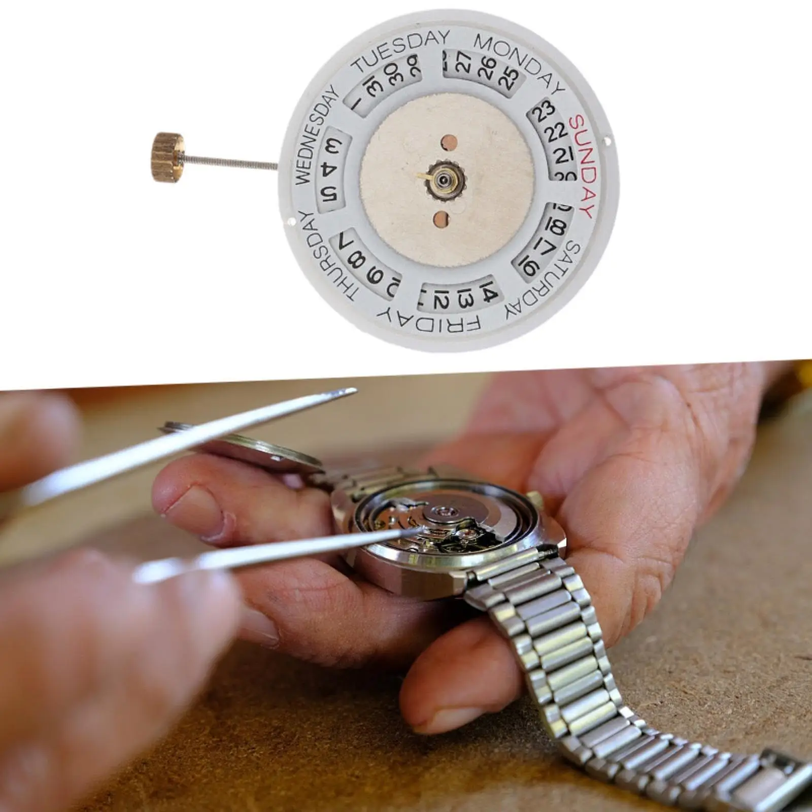 

Автоматический механический механизм для механизма 2813 8205, стабильная производительность, простая установка, многофункциональные металлические замены циферблата часов