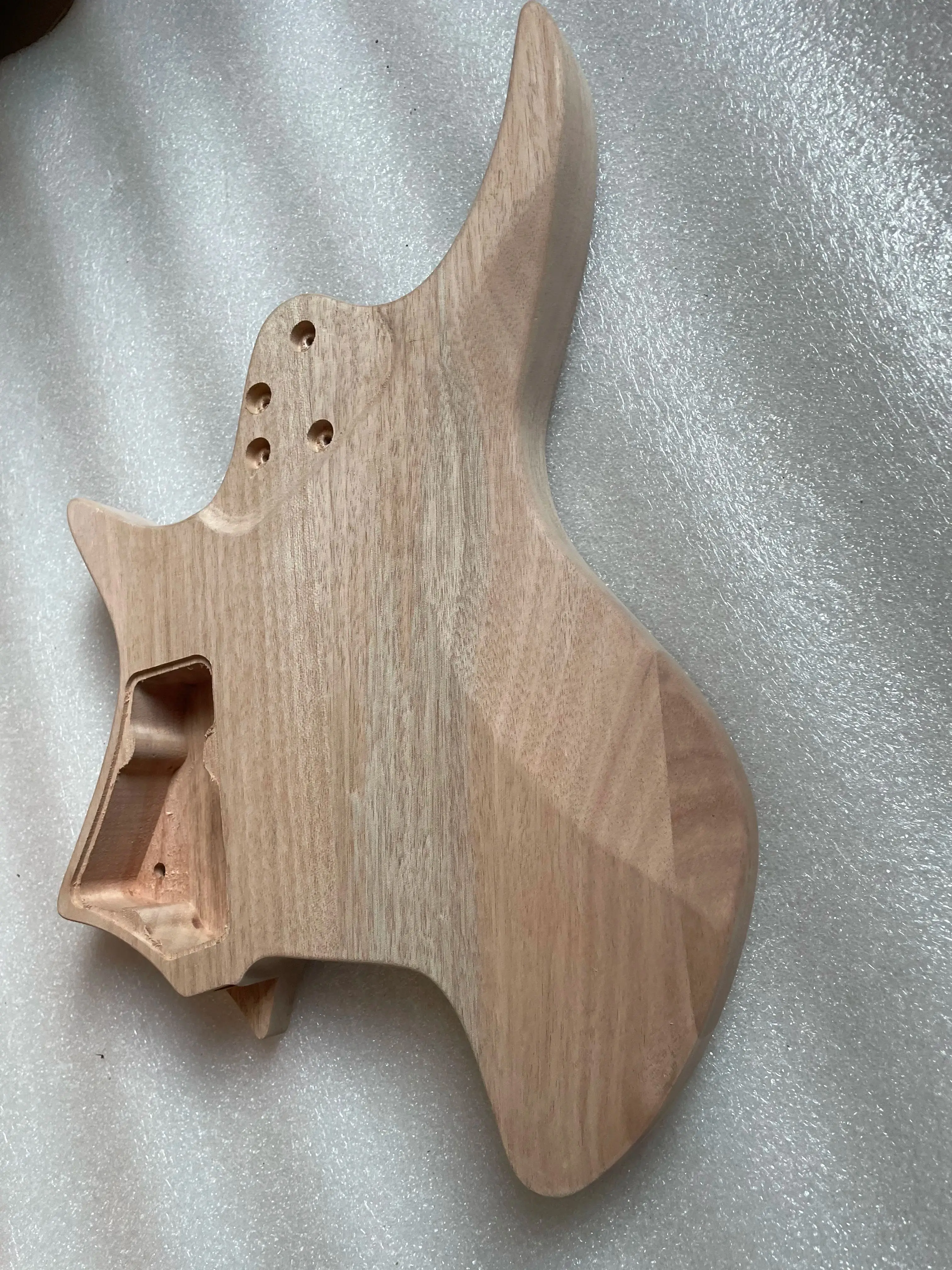 Unfinished Headless Guitar Body Unfinished Mahogany Flame Maple Veneer Top for Custom 6 String Electric Guitarra Real Photos