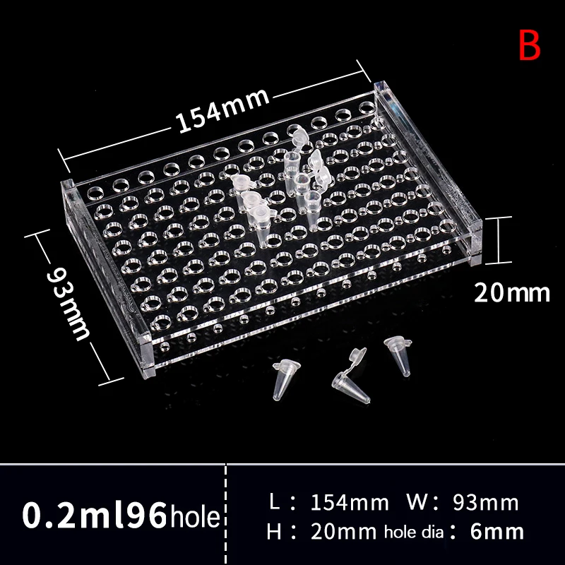 0.2ml/0.5ml/1.5ml/2ml/5ml/10ml/15ml/20ml/50ml Test Tube Rack Test Tubing Holder 8/10/12/18/24/40/48/96 Holes Lab School Supplies