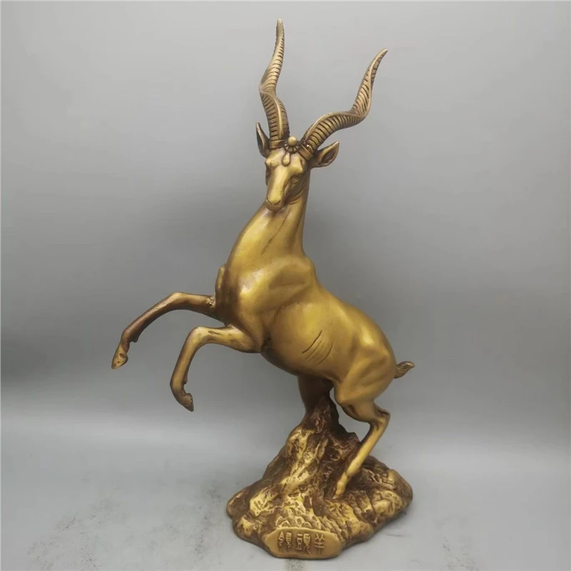 Pure twelve zodiac signs , head home and office decoration crafts, Tibetan antelope mascot, copper sheep