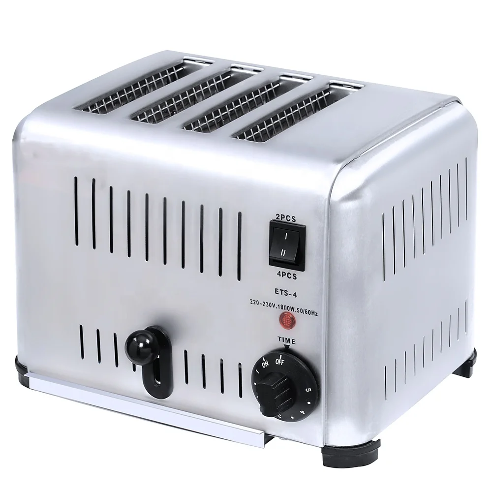 Steel Pop-Up Toaster 2.3KW For Hotels & DSL-4 Modern Commercial Electric Stainless