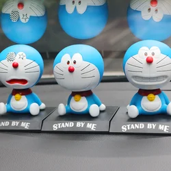 Cartoon Shake Head Doll Car Decoration Blue Fat Car Ornaments Cat Doll Car Interior Decoration Lovely Auto Accessories Gift