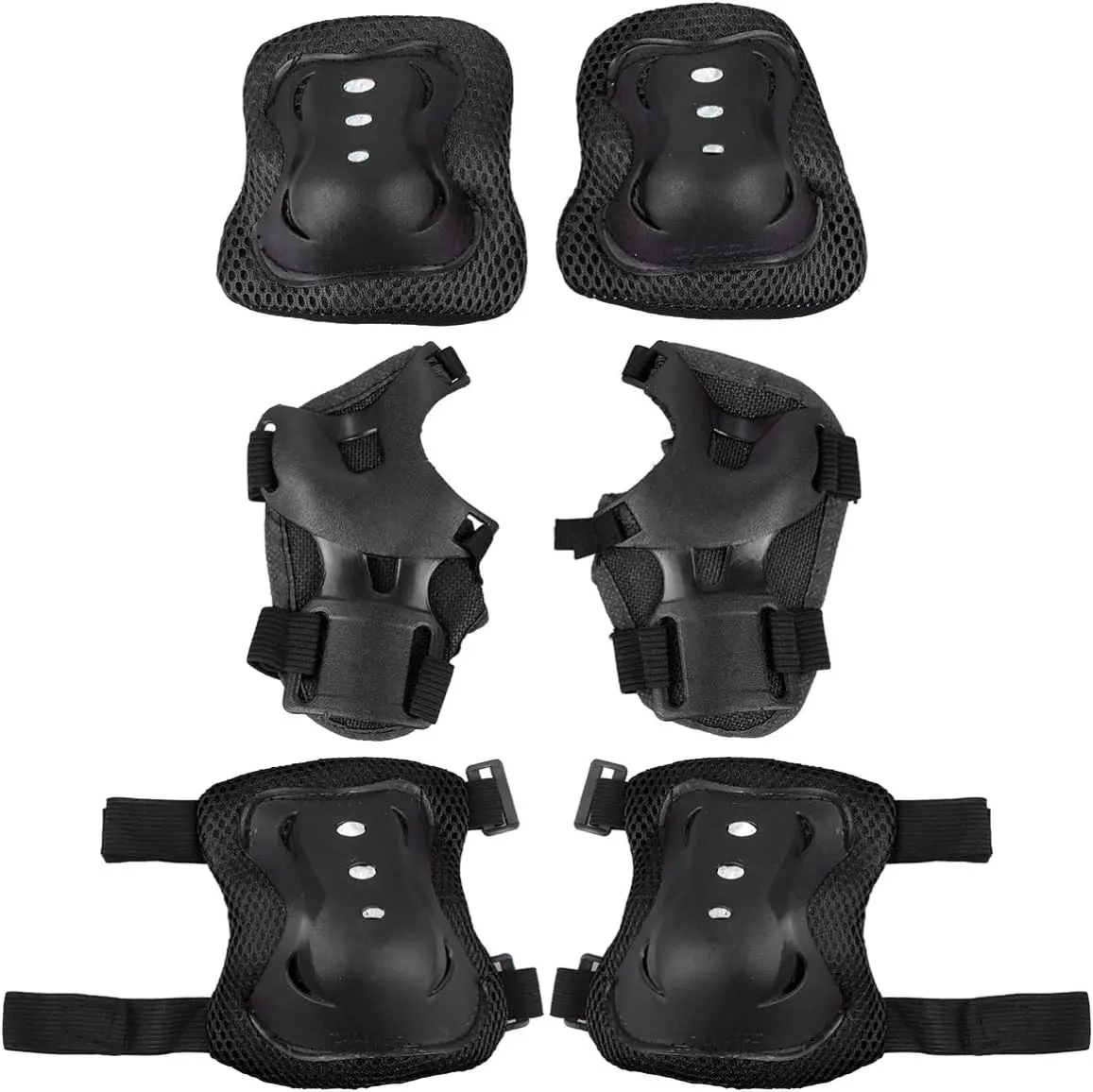 6PCS Kids Protective Gear Set, Knee & Elbow Pads Guards for Roller Skating Cycling Skateboard BMX Scooter Sports