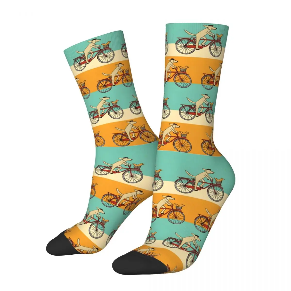 Dog And Squirrel Bike   Socks Male Mens Women Autumn Stockings Hip Hop