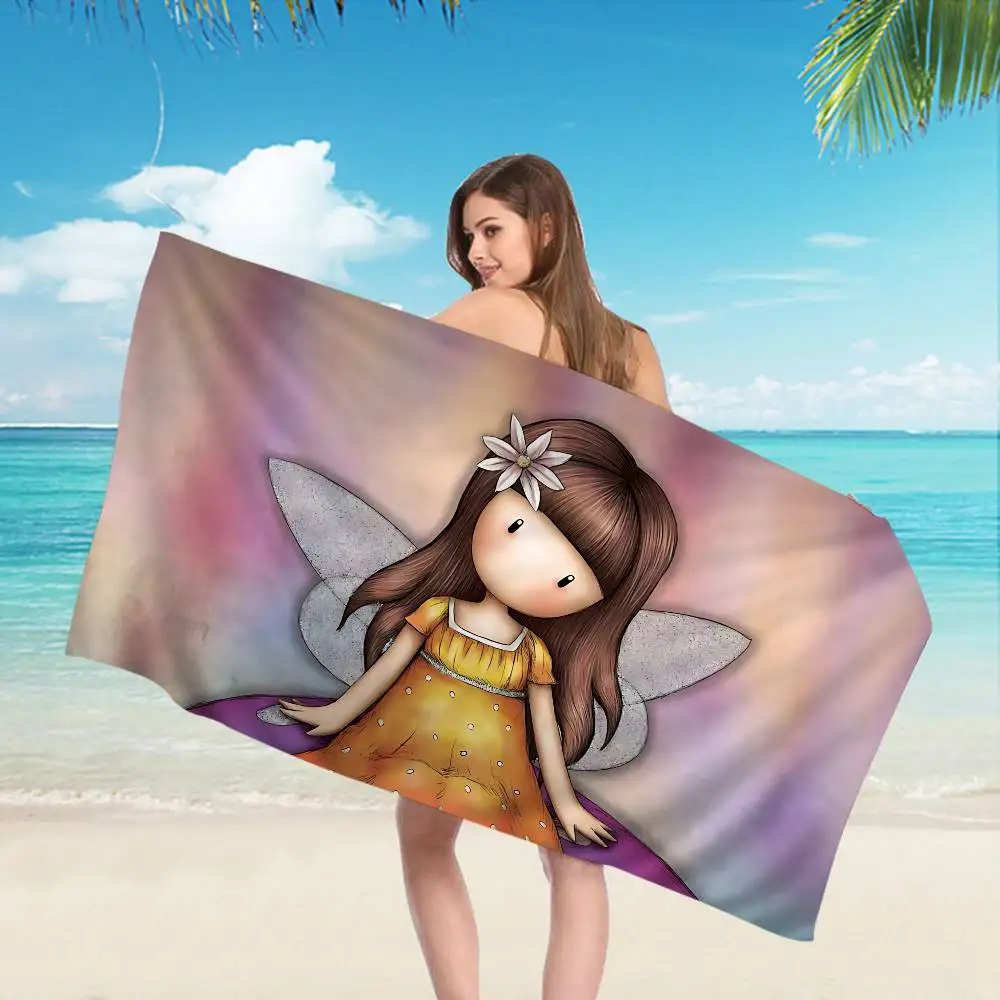 Cute G-Gorjusses Cartoon S-Santoro Big Microfiber Beach Towels Quick Dry Towel Sand Beach Towels Pool Towel for Travel Swim Pool