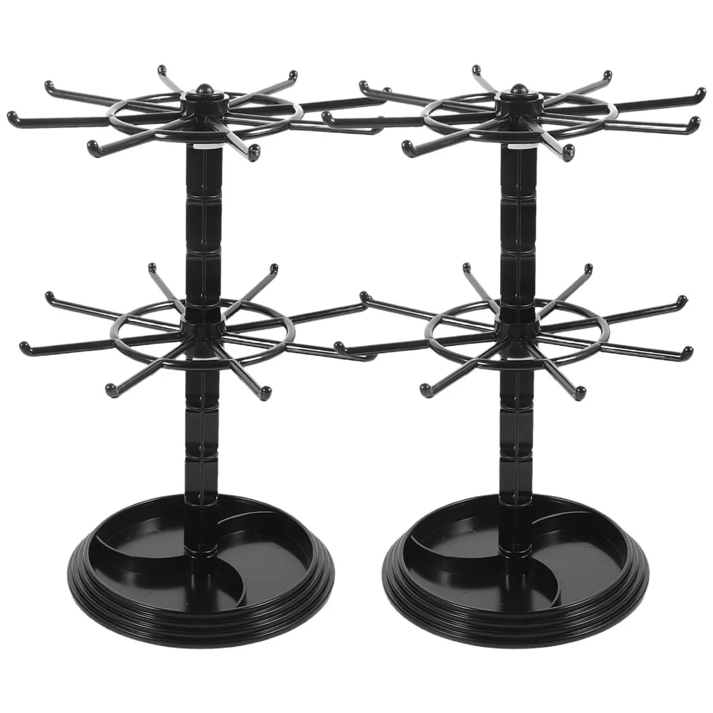 

2 Pcs Jewelry Rack Hanger Accessories Earring Display Stand Plastic Tabletop Holder Organizer For Home Metal Storage