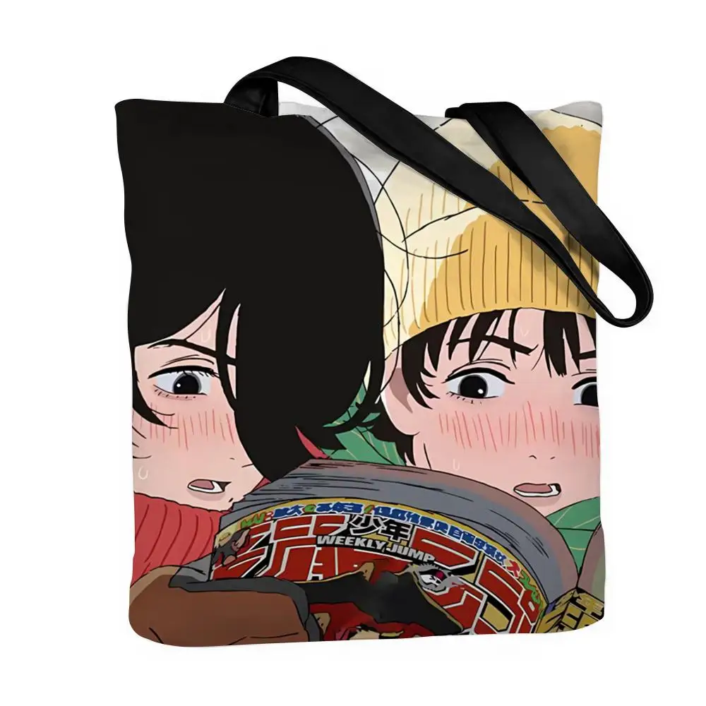 Look Back S-Suddenly Storage Bags Canvas Double-Sided Print Shopping Bag Large Capacity Aesthetic Reusable Tote Bag