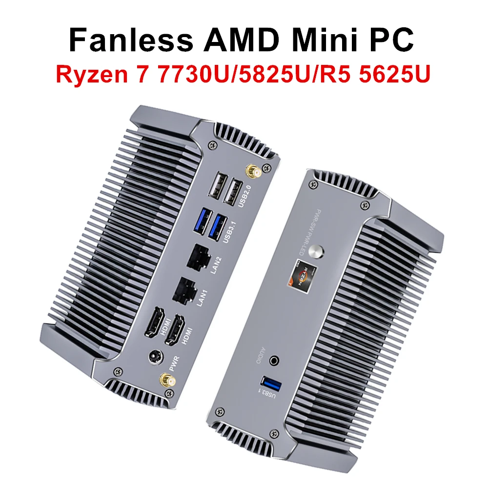 Pc Gaming Amd Ryzen 7 - Topton FU02 Fanless Mini PC AMD