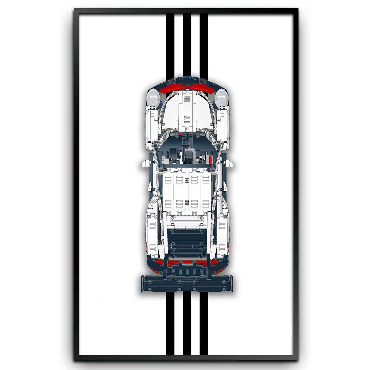 NEW Wall Mount Display box Photo Frame Suitable for LEGO 42096 Porsche 911 building block car model Display Wallboard - view 5
