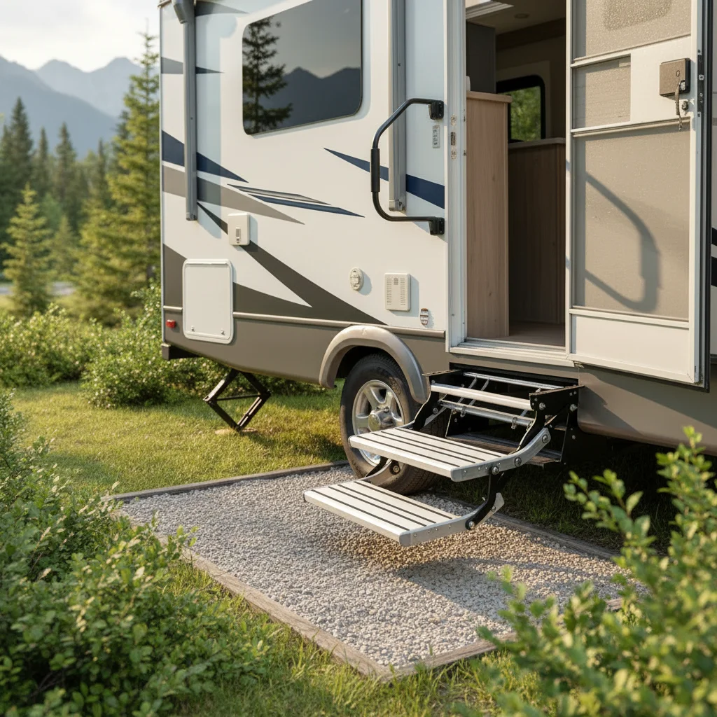 

Оптовая продажа универсальных электрических выдвижных ступеней для входных дверей автодомов/караванов, 2-ступенчатая складная одинарная выдвижная ступенька