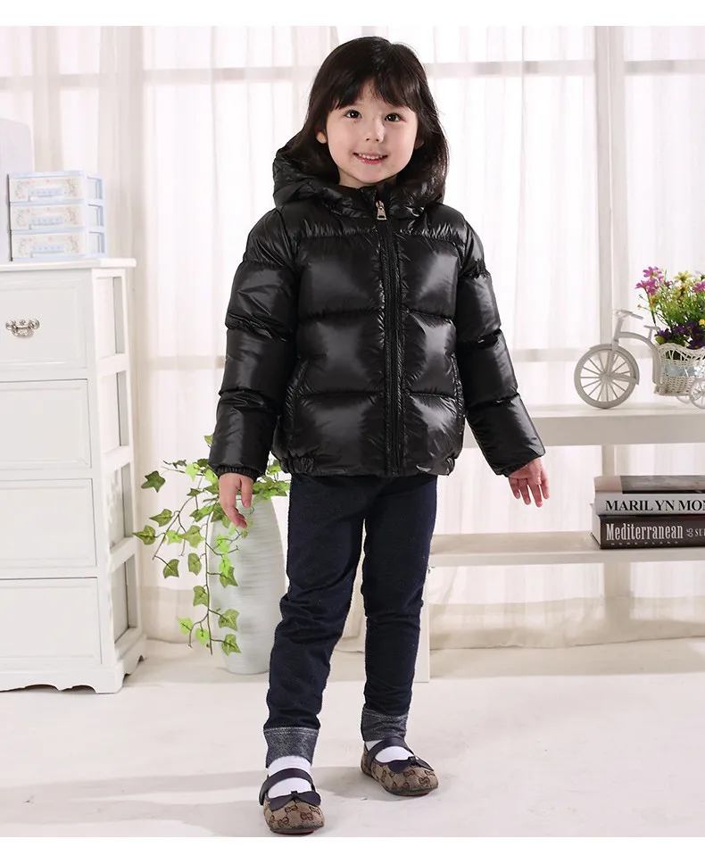 

Детский пуховик на гусином пуху, теплое белое пальто на утином пуху