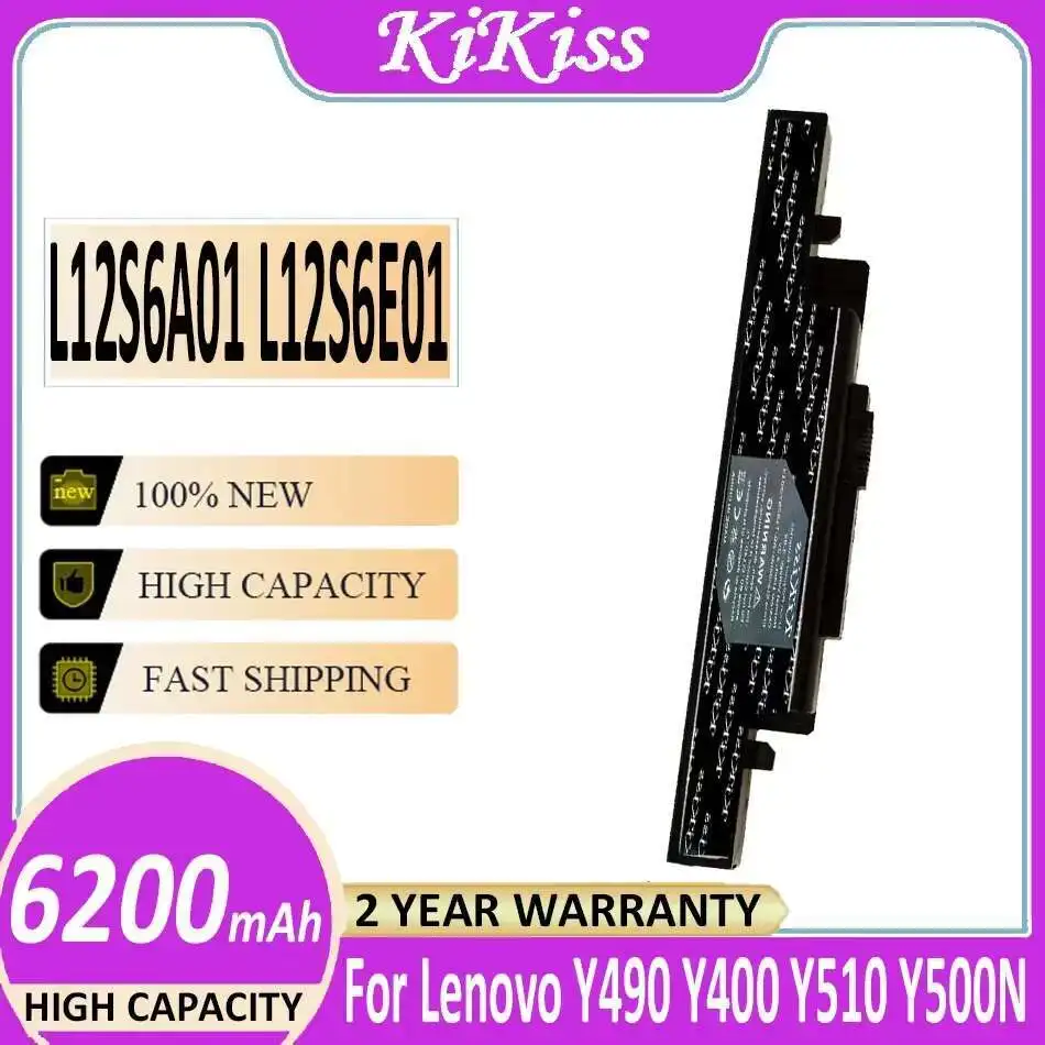

Battery L12S6A01 L12S6E01 6200mAh For Lenovo Y490 Y490P Y400 Y410P Y400N Y500 Y510 Y500N Y510P Y430P Bateria