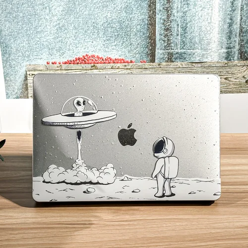 Imagen 2 del producto EGYAL-funda para portátil MacBook Pro 13 M2 2022, funda M1 A2338 2020 Pro 16 M3, carcasa dura para Air M4 13,6 15,3 2025, funda con estampado brillante