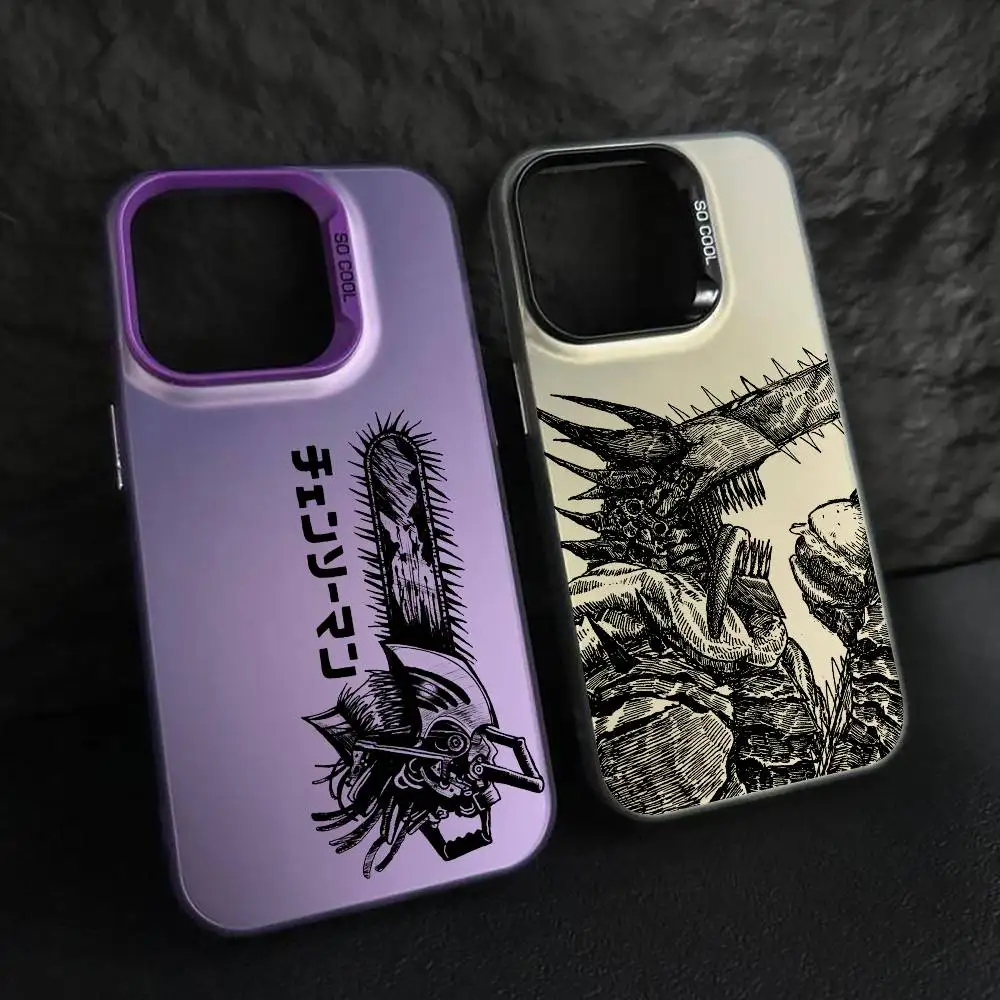 Chainsawman Manga  Phone Case For iPhone 17,16,15,14,13,12,11,Mini,Pro,MAX Matte  Shockproof Phone Case