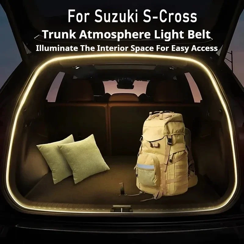 Rear Trunk LED Light Bar Strips Trunk Interior Decorative Lamp Strip Fit For Suzuki S-Cross Interior Accessory Atmosphere