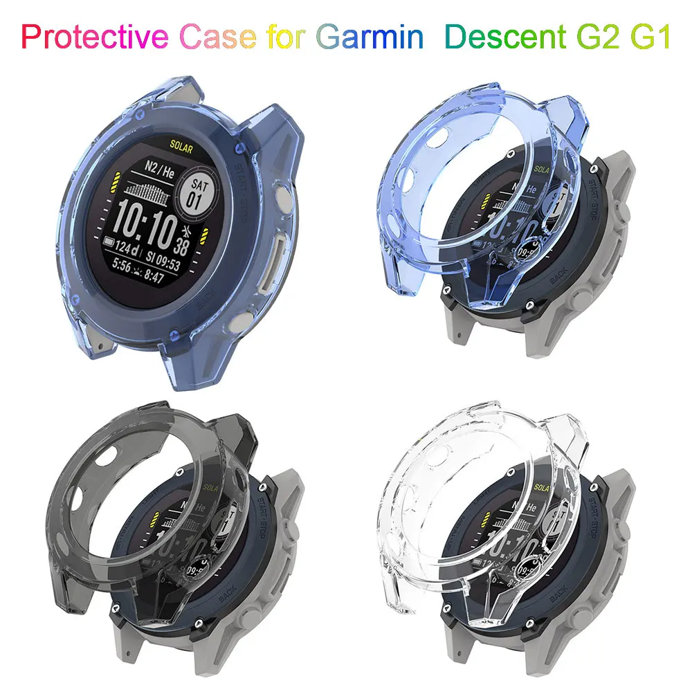 Protective Case Cover for Garmin  Descent G2 G1 Soft Silicone Tpu SmartWatch Shockproof Protector Shell