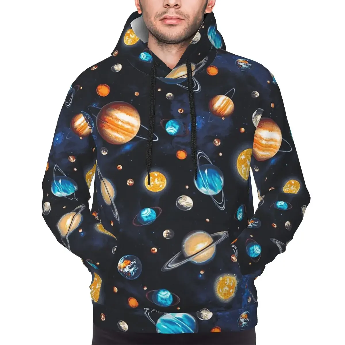 Solar System Space Planets Universe Hoodies Hip Hop Pullover Autumn Winter Men's Women's Sweatshirt Long Sleeve Tops