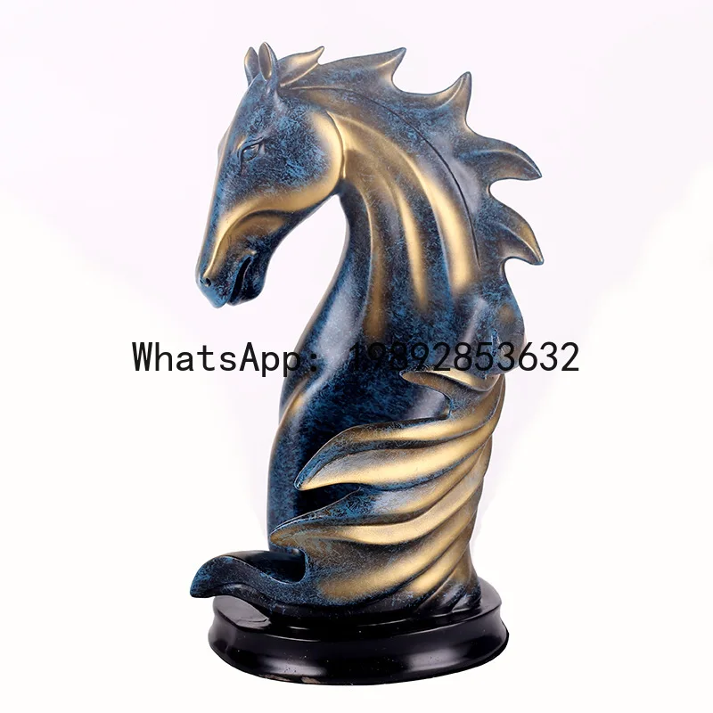 Soft Decoration Crafts Horse Head Wine Rack Living Room TV Wine Cabinet Office Ornament