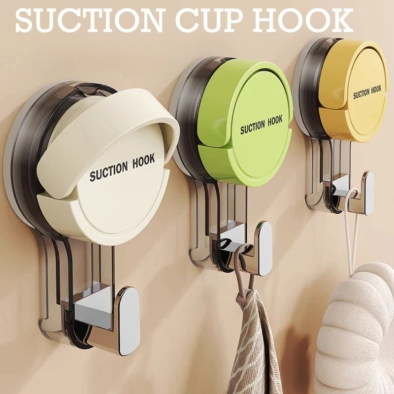 Strong Vacuum Suction Hooks Traceless No-Drilling Adhesive for Home Bathroom Kitchen Door Back Toilet Area Purpose Strong Hold