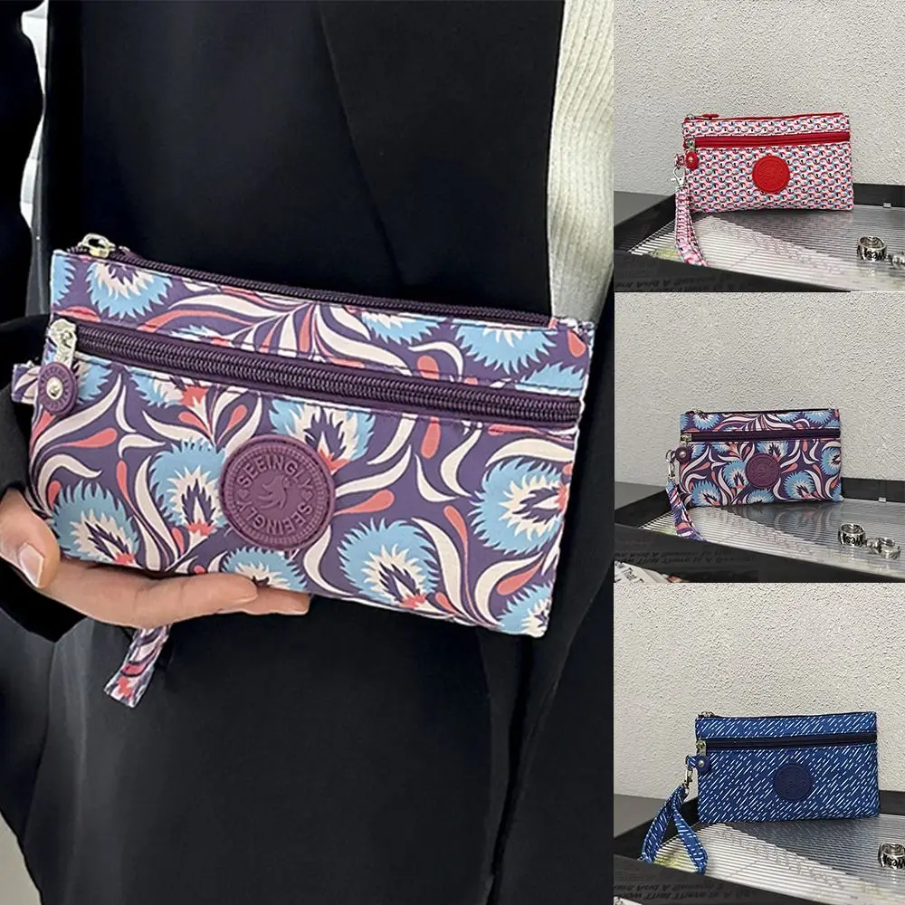 

New Canvas Money Coin Purse Waterproof Wear-resistant Credit Card Holder with Key Ring Wallet Money Bag Male Female