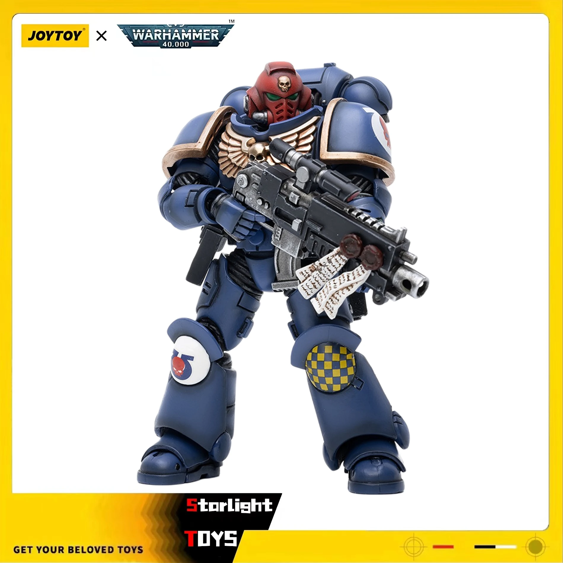 

JOYTOY 1/18 Action Figure Warhammer 40K Ultramarines Heroes of The Chapter Brother Veteran Sergeant Castor Model Toy Gifts