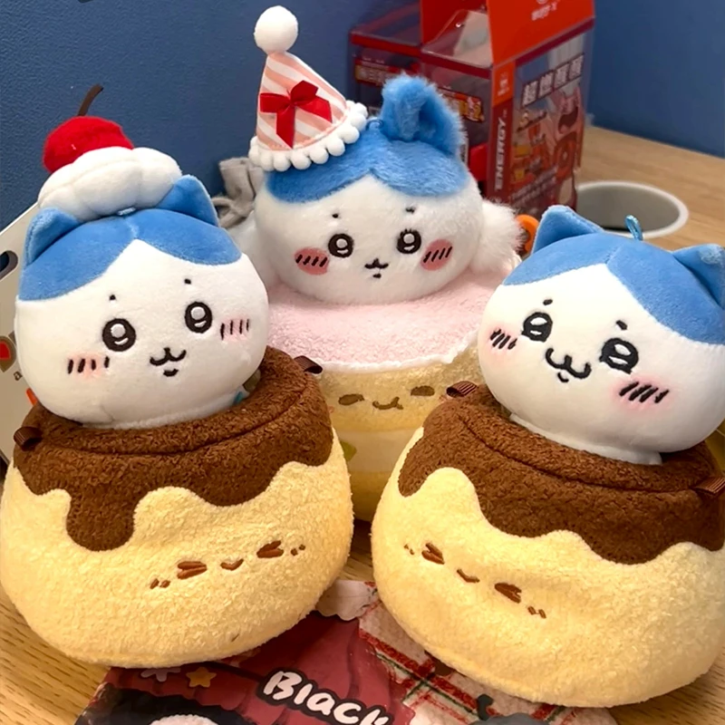 

Cute Chiikawa Hachiware Birthday Cake Plush Toys Anime Genuine Usagi Caramel Pudding Collect Dolls Children Birthday Gift