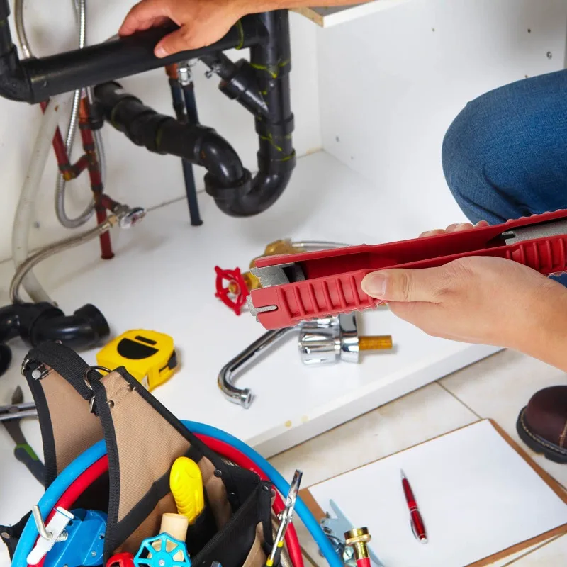 QYQRQF مثبت الصنبور والحوض، أداة سباكة متعددة الوظائف مستخرج الأنابيب للحمام والمطبخ والسباكة والمرحاض