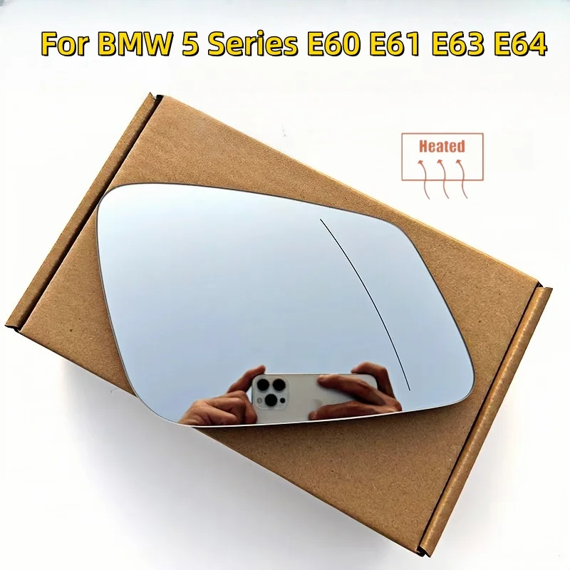 

Blue/White Heated Mirror Glass For BMW 5 Series E60 E61 E63 E64 2003-2010 Wide Angle View Mirror 2004 2005 2006 2007 2008 2009