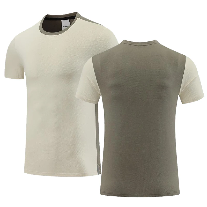 

Quick Dry Men's T-shirts Running Sports Gym Clothing Men Fitness Training Sportswear Khaki Jogging Tshirt