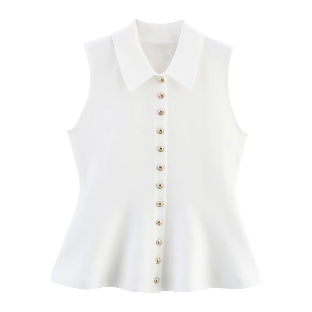 

BMURHMZA, новая летняя женская облегающая однобортная короткая юбка с лацканами и украшением, вязаный жилет с подолом, стильный топ