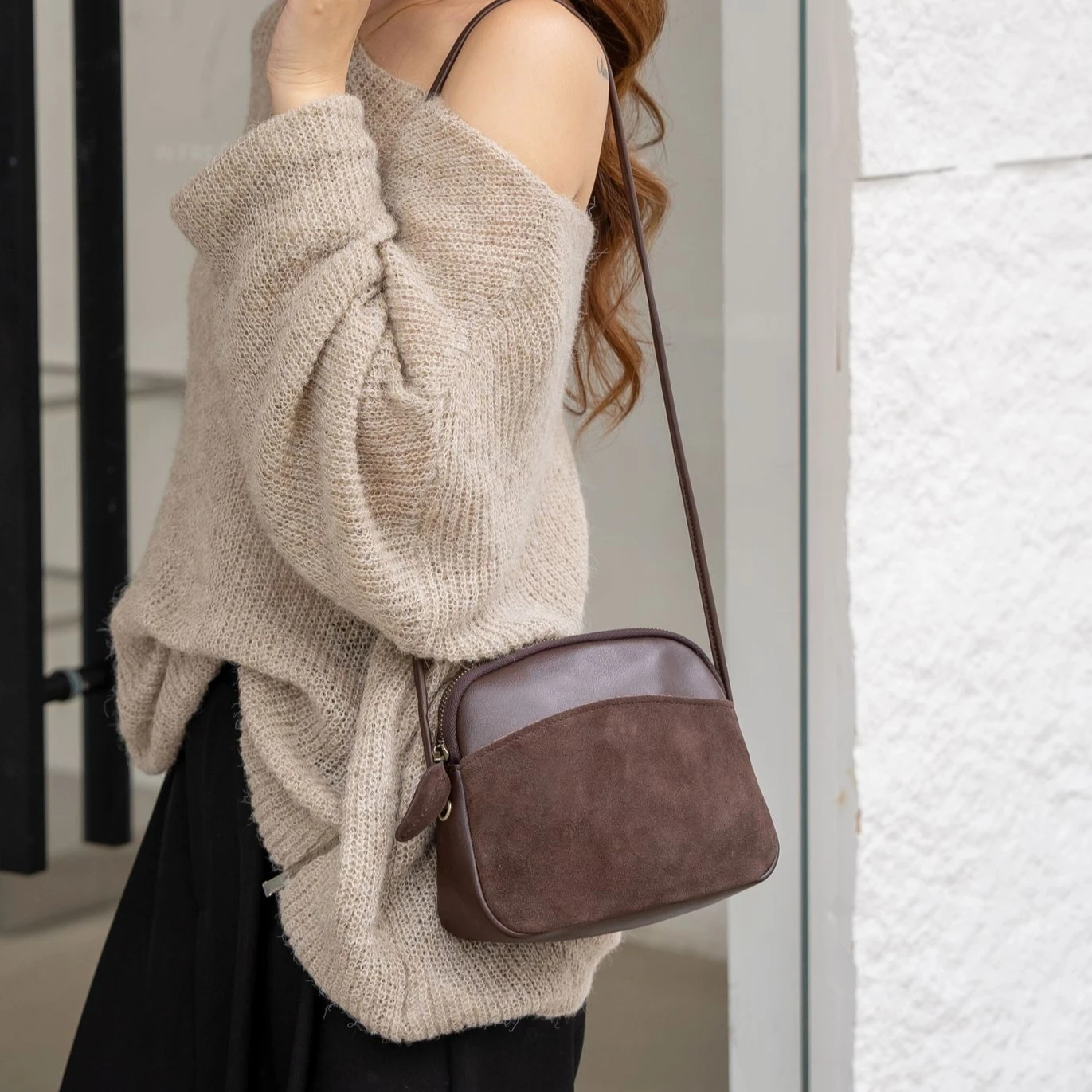 

2025 New Women's Fashion Lightweight Matte Cowhide Leather Crossbody Mini Bag | Soft Travel Companion | Trendy Shoulder Purse