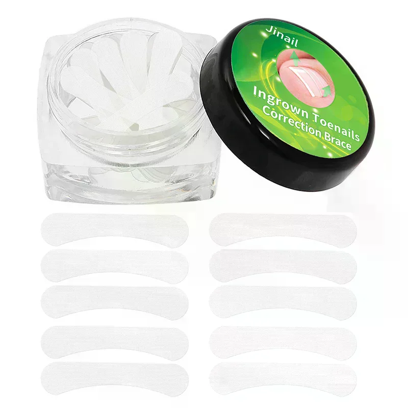 10 szt. Narzędzi do korekcji wrastających paznokci, klips prostujący, orteza, elastyczna naklejka do leczenia wrastających paznokci, narzędzie do pedicure