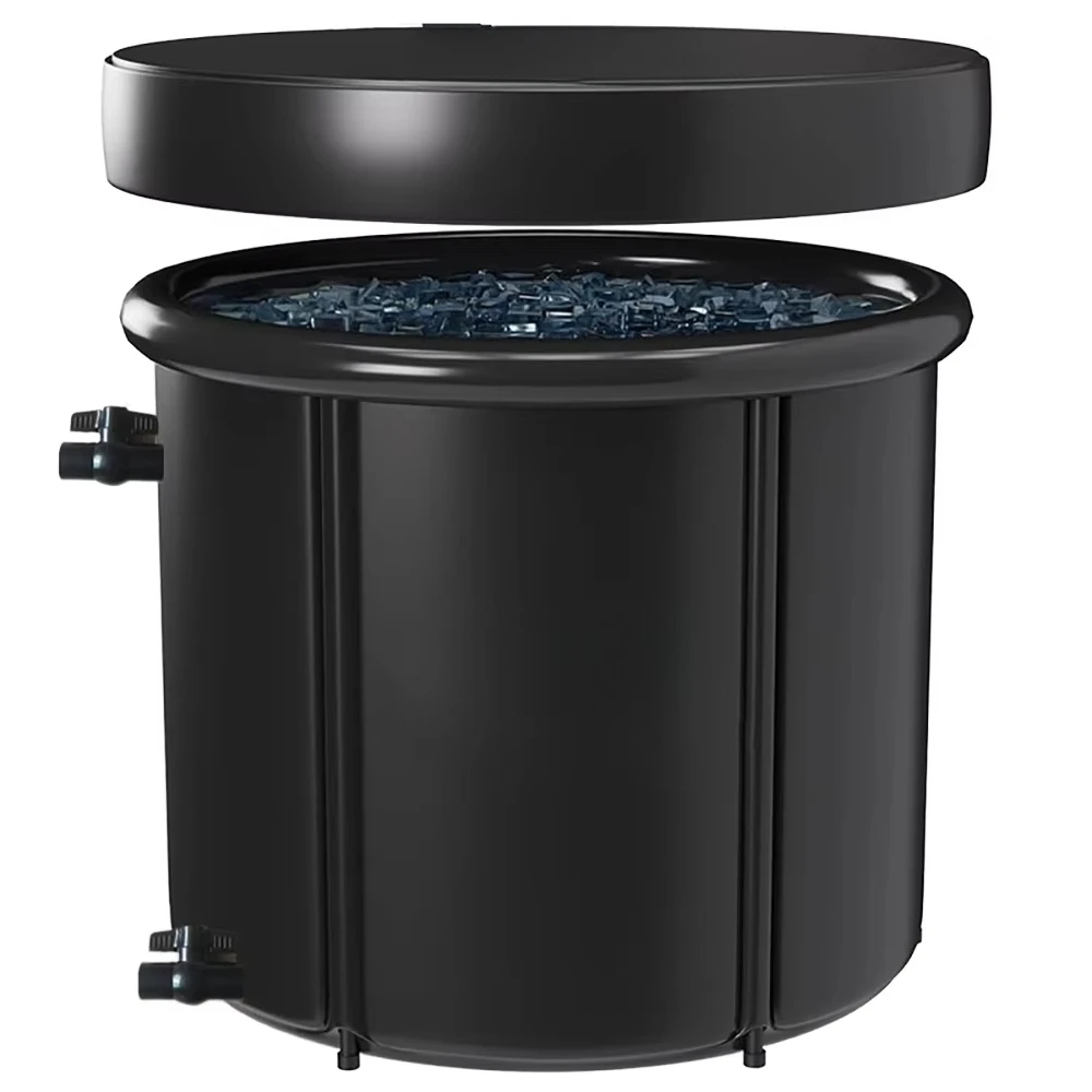 Vanace 80*75 8 pólos recuperação esportiva pvc piscina uso doméstico ao ar livre mergulho frio refrigerador de água logotipo acessórios de banho de gelo modelo de atualização