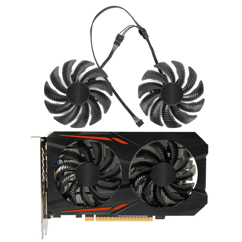 Do Gigabyte Geforce GTX 1050 1050TI 1060 1070 1070TI Radeon RX 570 580 470 480 G1 nowy 88MM wentylator chłodnicy T129215SU karty graficzne — zdjęcie 2