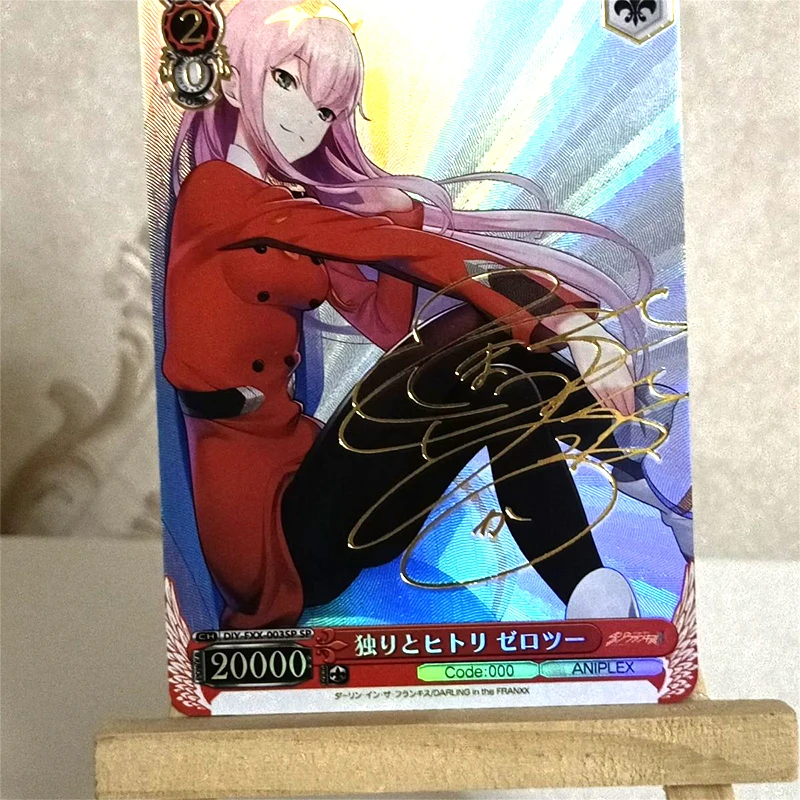 DARLING in the FRANXX Anime Characters Zero Two Hiro DIY Homemade Bronzing Texture Christmas Birthday Gift Toys Collection Card