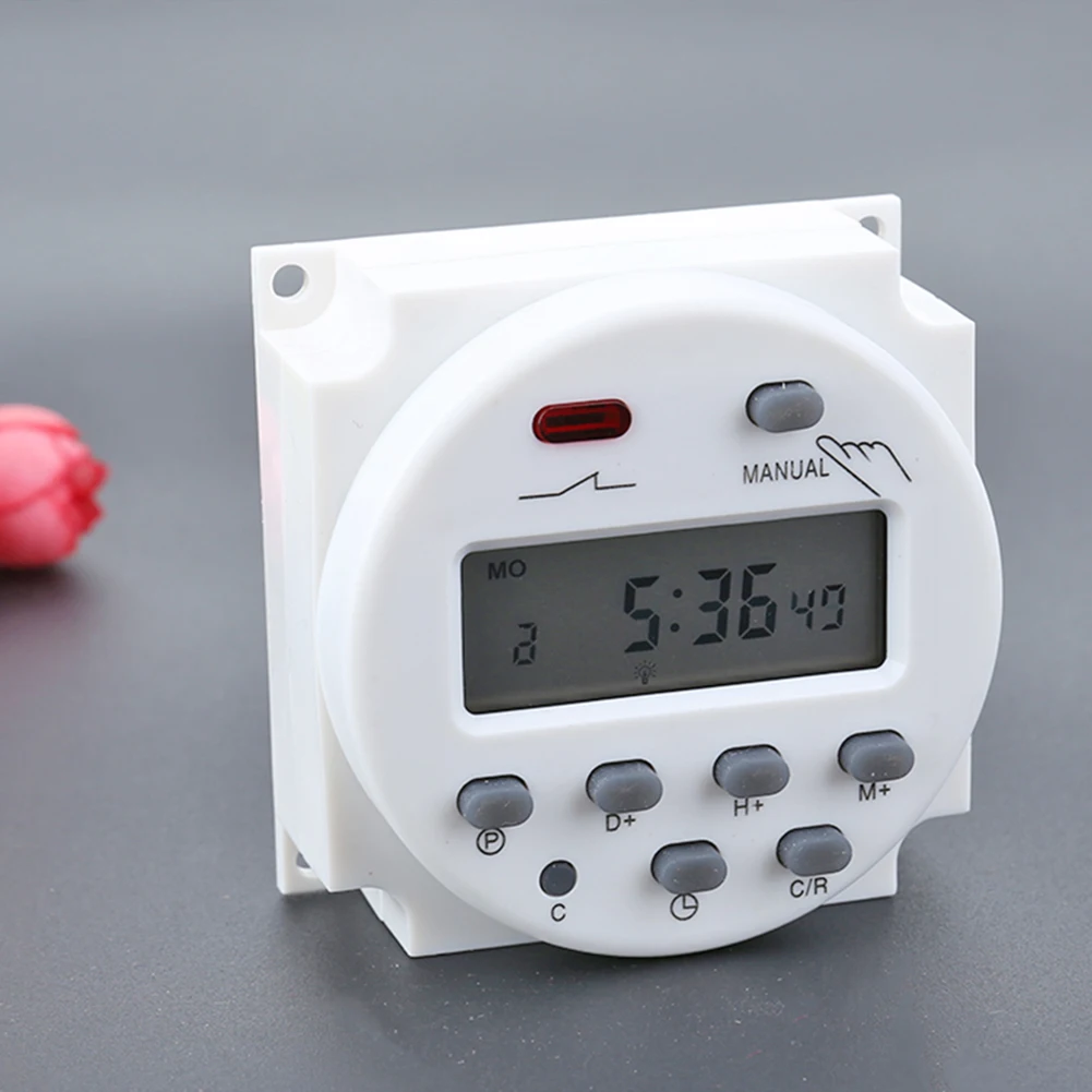 CN101A Round Timer Switch Multi-function Time Switch Relay Portable Support 17-Times Daily Weekly Program Electrical Components