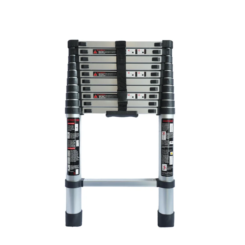 2.6M Single-sided Aluminum Alloy Telescopic Ladder, Household Ladder, Folding Ladder