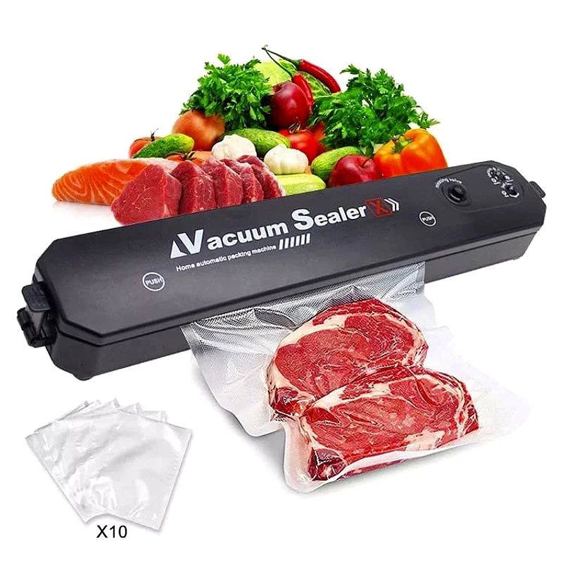 Home Food Vacuum Sealer Home LED Indicator One-Click Automatic Air Sealing System Sealing Tool for Food Dry and Fresh Bag Sealer