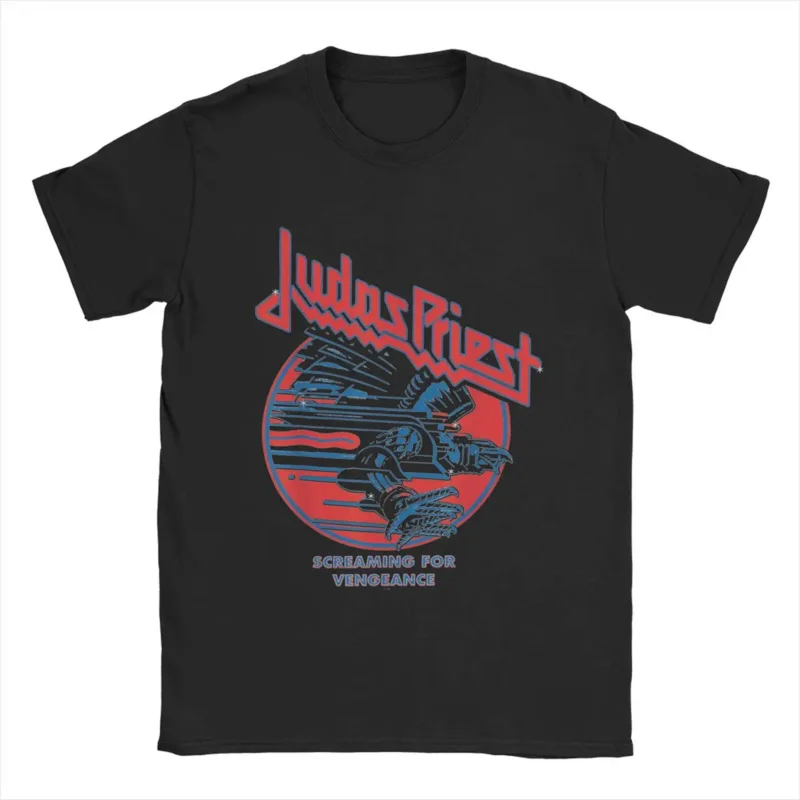 Judas Priest T Shirts for Men Cotton Funny T-Shirts Crewneck Tees Short Sleeve Clothing Graphic