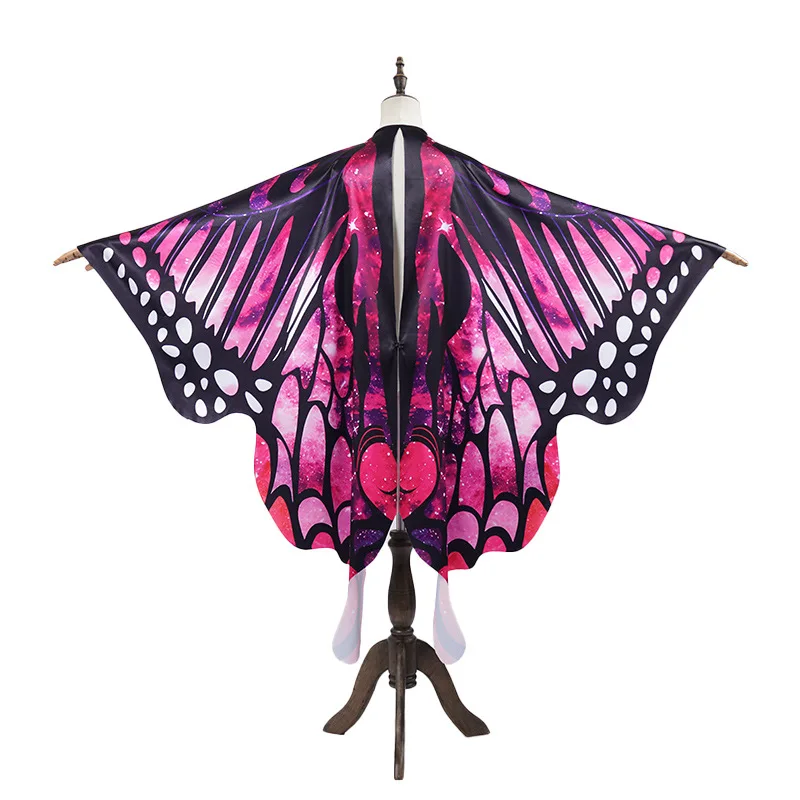 

Butterfly Cape Halloween Cosplay Costume Butterfly Cape Gradient Color Dance Costume Rotating Butterfly Wings