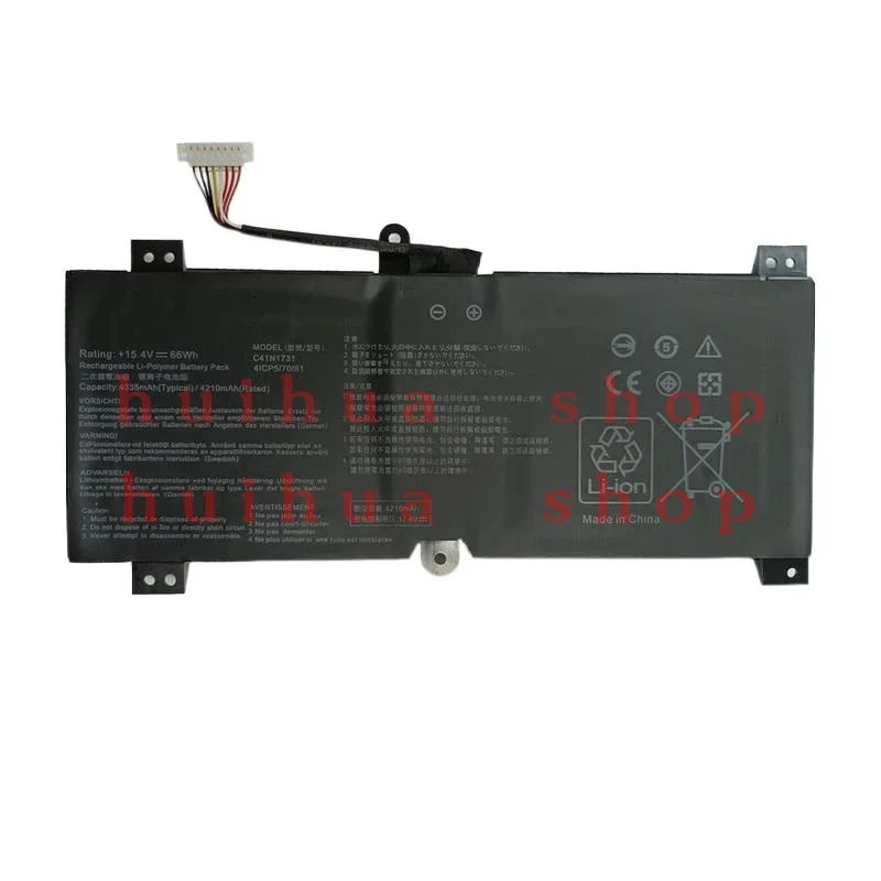 C41N1731 Battery for ASUS ROG Strix GL504G GL504GM-DS74 GL504GW-DS74 66Wh 15.4V zm