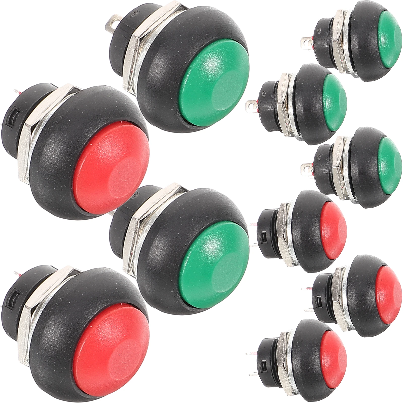 

10pcs Doorbell Kit Self-Resetting Pushbutton For Home Office Lighted Chime Button Metal Ringer Door Bell Accessory Panel Mount