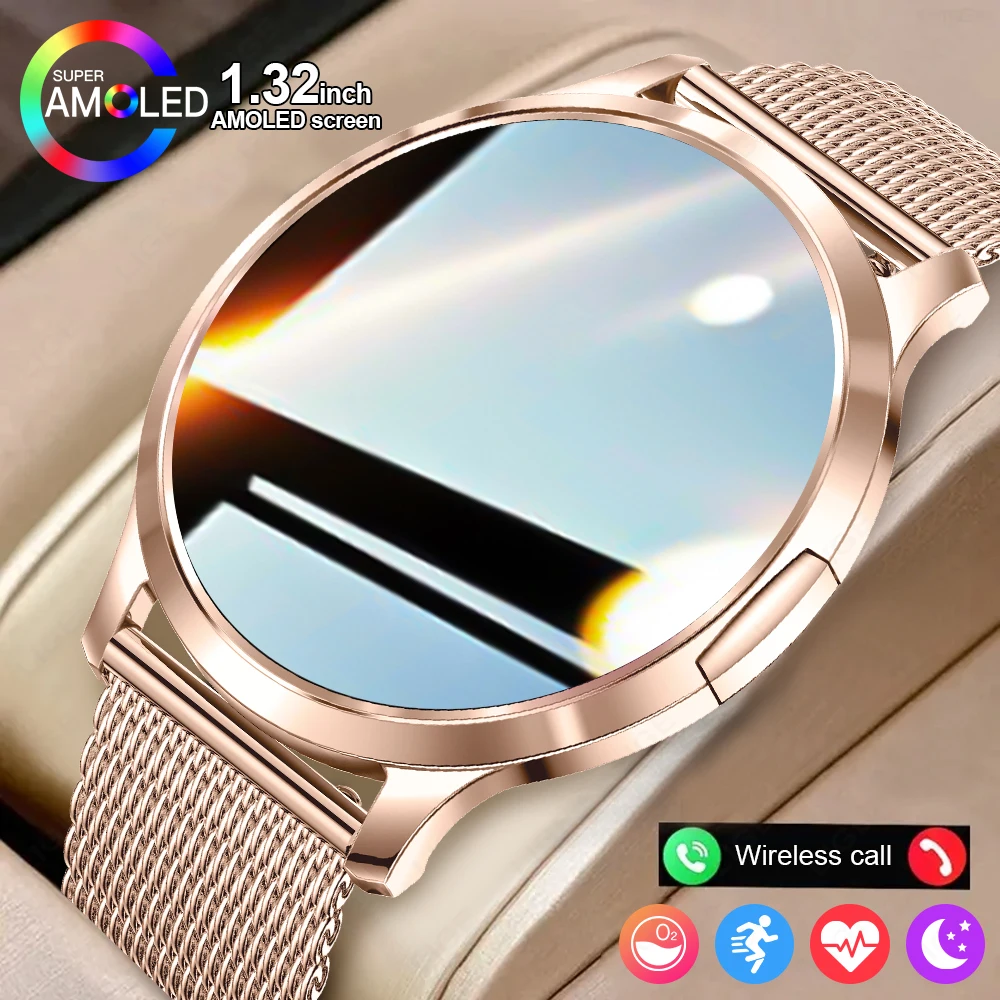 

LIGE новые роскошные умные часы для мужчин 1,32-дюймовый AMOLED-экран ультратонкие пульсометр женские мониторинг здоровья Bluetooth умные часы с вызовом